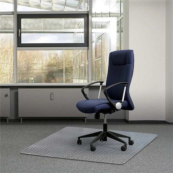 PVC 45 X 53 Rectangle Shape Chair Mat For Carpets